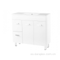 Conjunto de gabinete de baño blanco de alto brillo muebles de baño